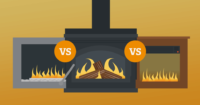 Gas vs Electric Vs Wood fireplace