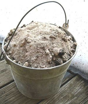 Ash in bucket